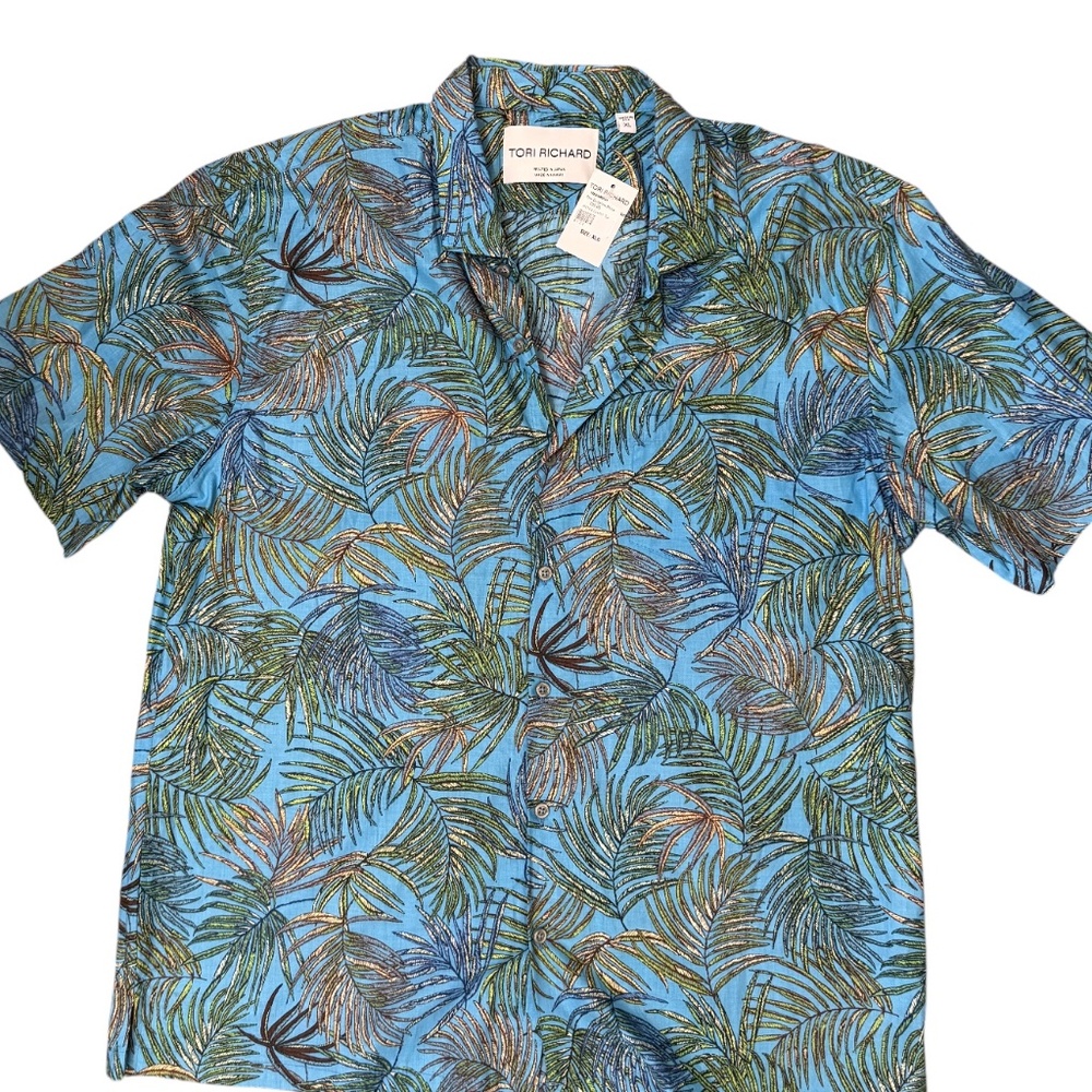 NWT Tori Richard "I'm Your Frond" Short Sleeve Shirt XL Resortwear, Cruisewear,